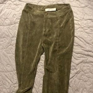 green corduroy bell bottom pants